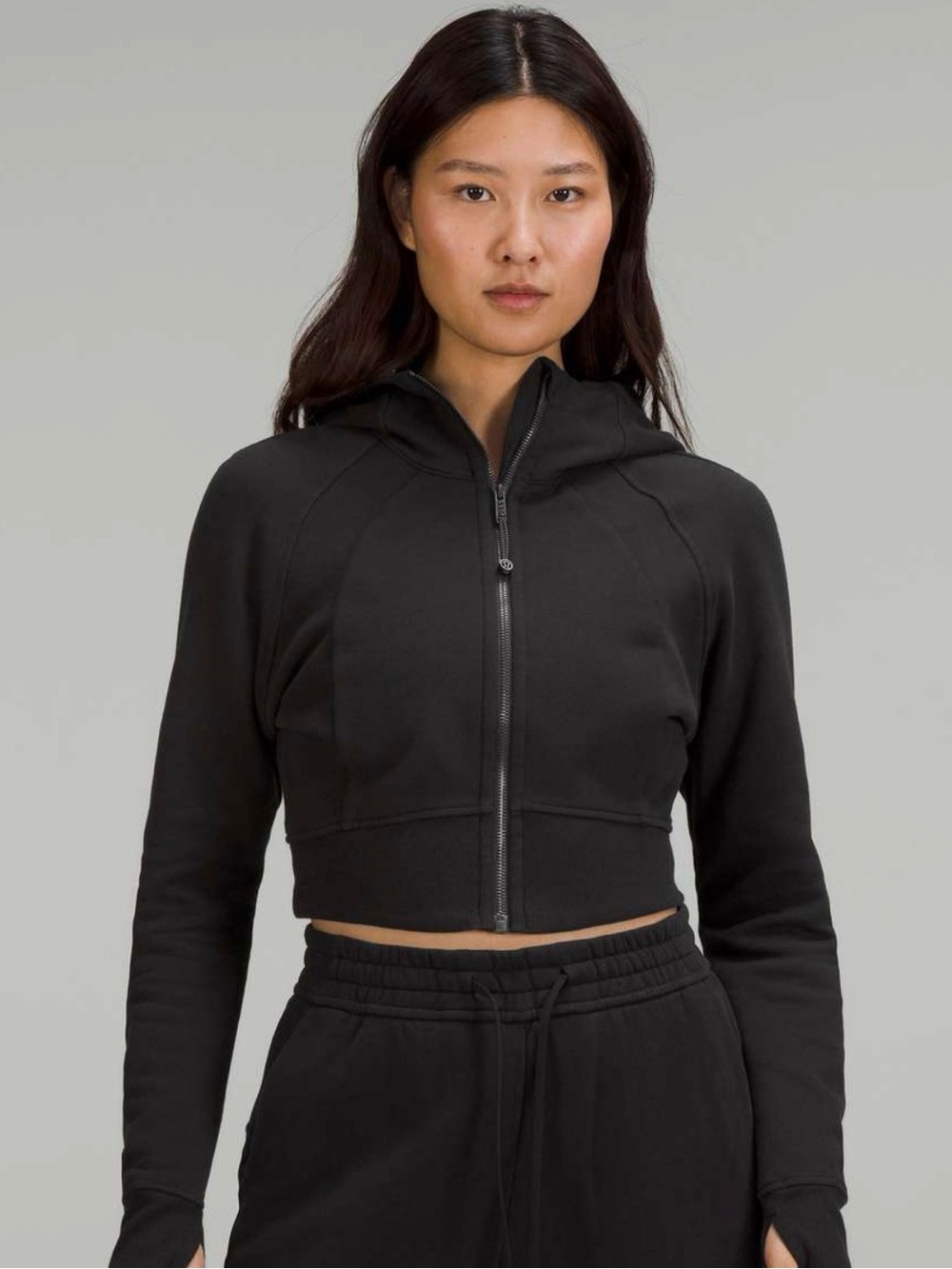 lululemon scuba full zip cropped hoodie